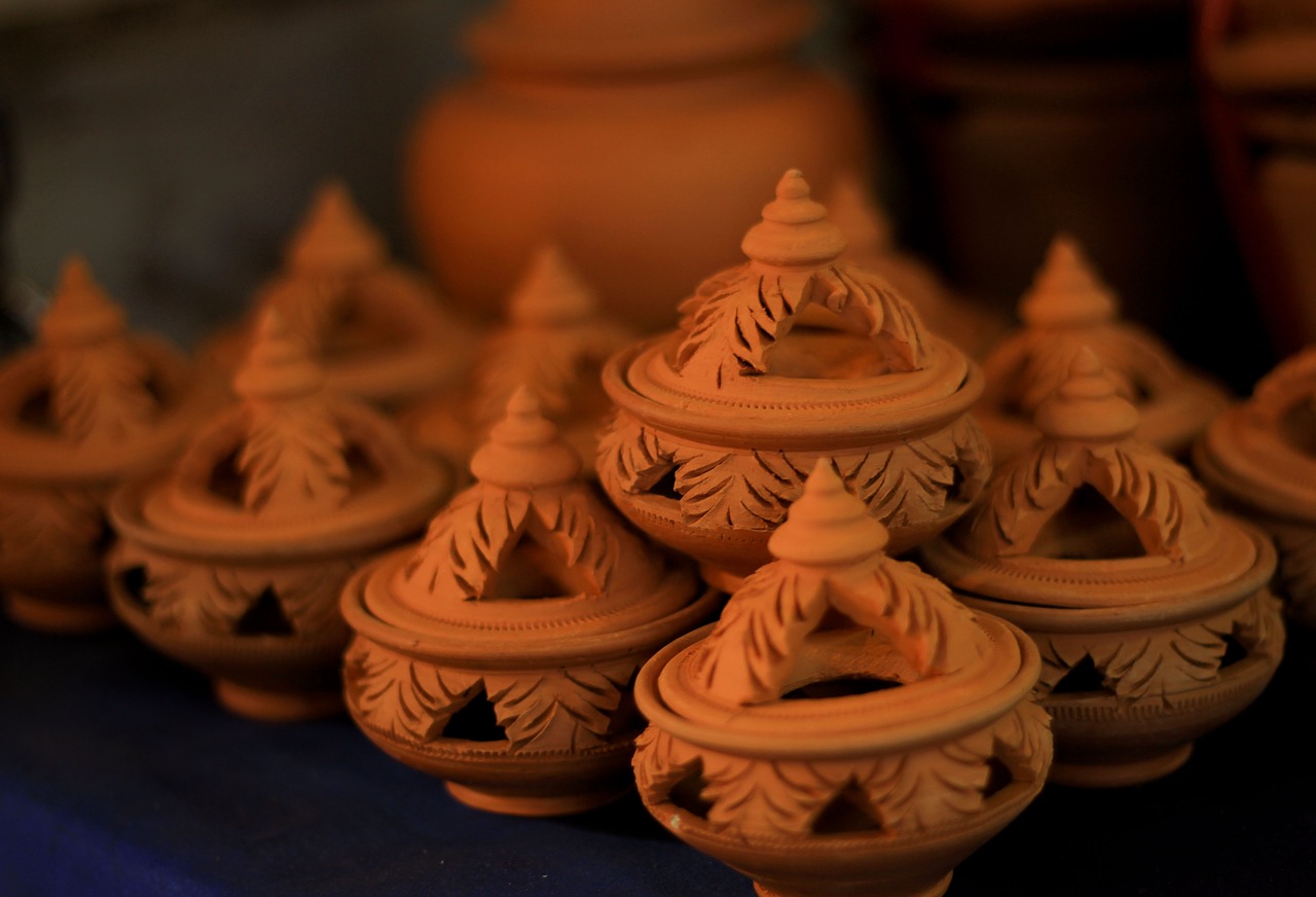 ancient pottery thailand art free photo