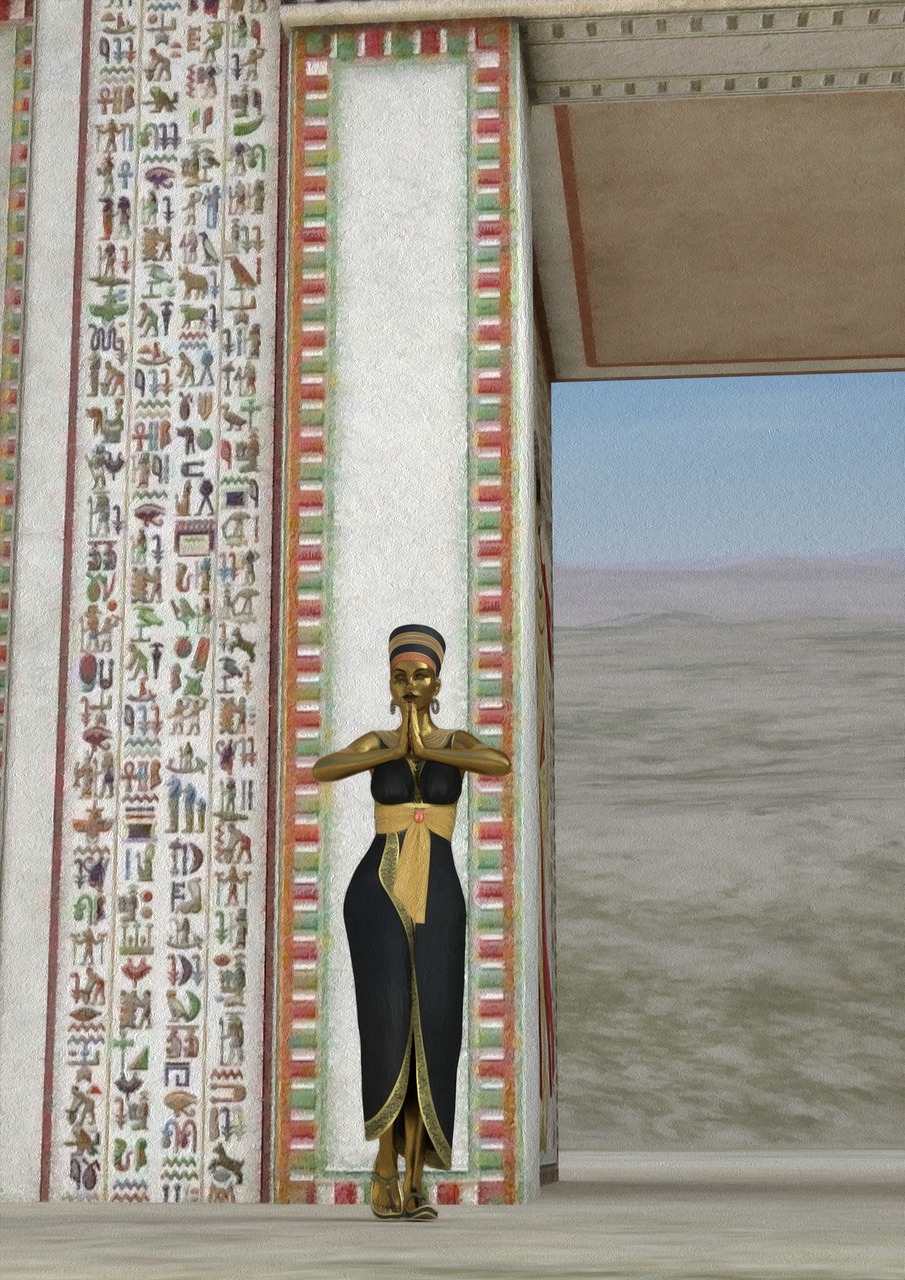 ancient egypt woman hieroglyphs free photo