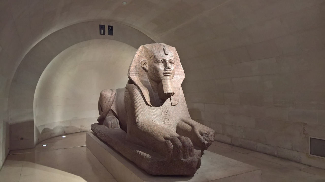 ancient egypt sphinx sculpture free photo