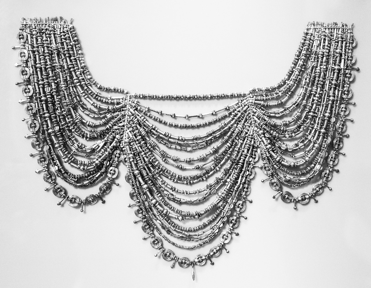 ancient necklace bronze age black and white free photo