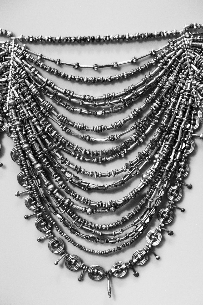 ancient necklace bronze age black and white free photo