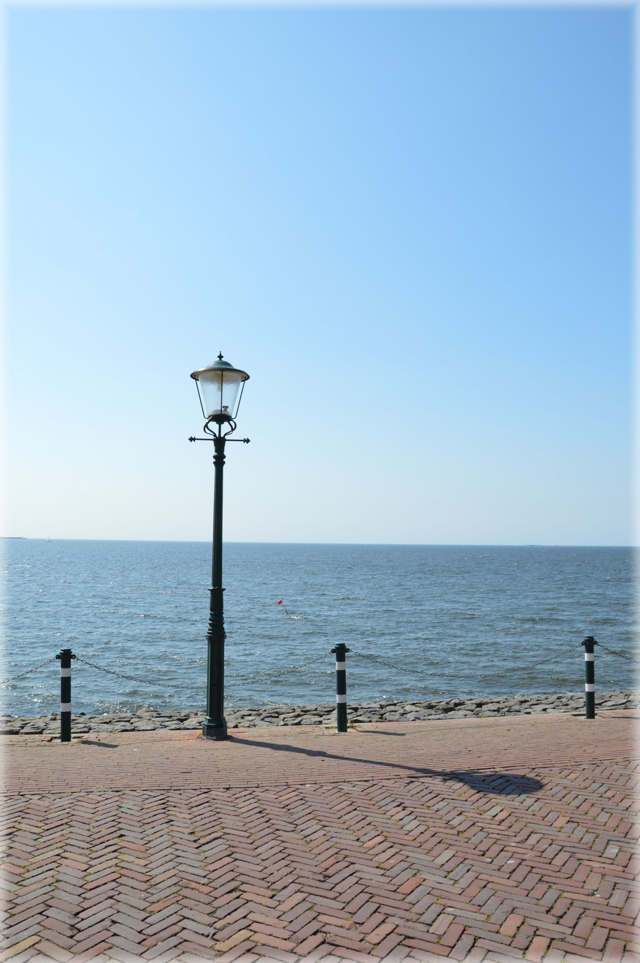 lamppost sea light free photo