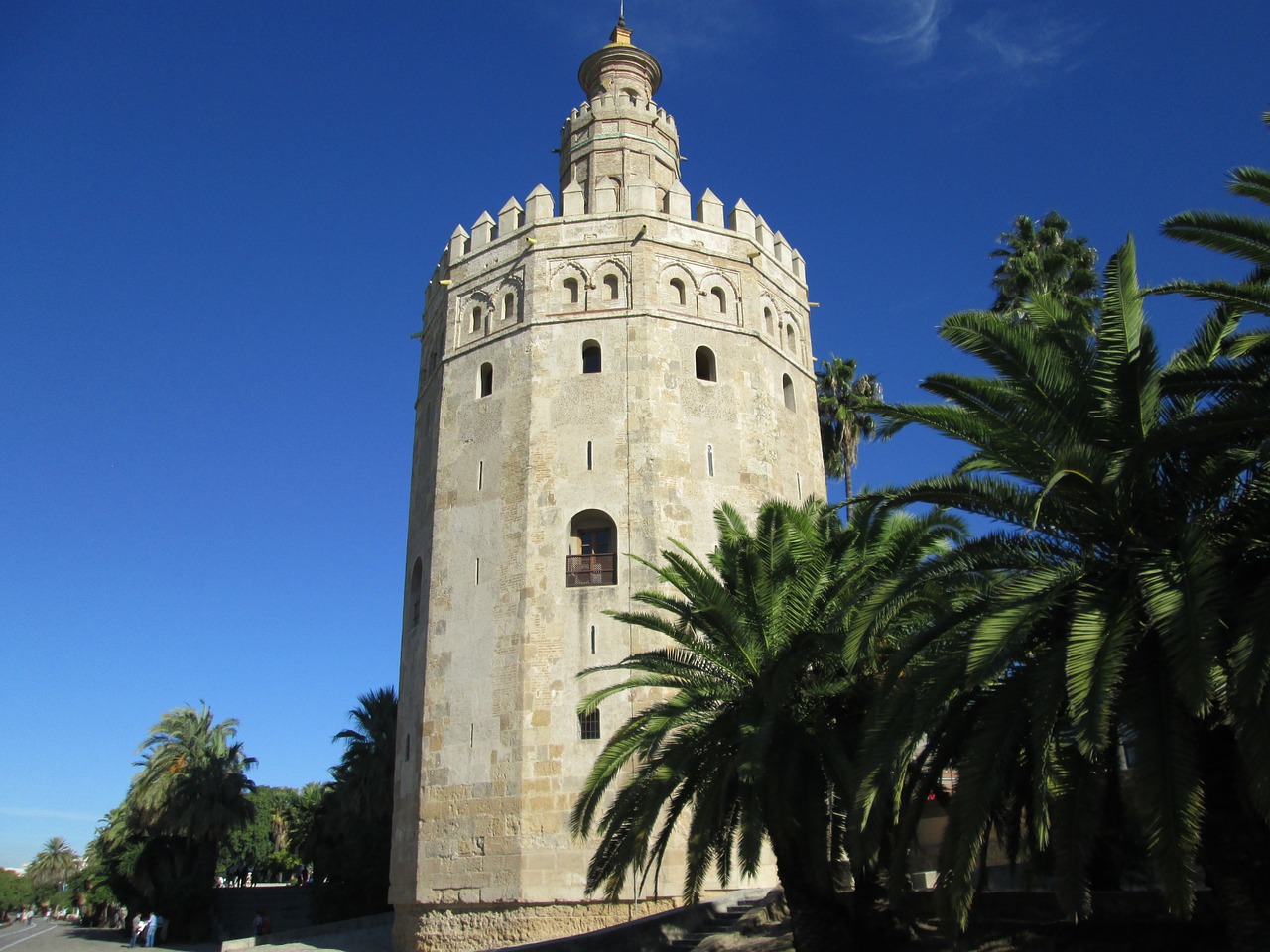gold tower andalusia spain free photo