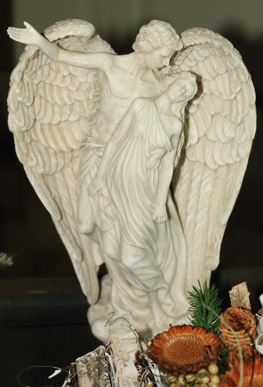 angel mystery sculpture free photo