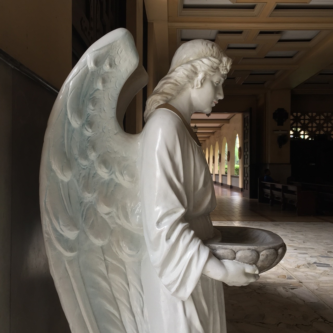 angel sculpture church free photo