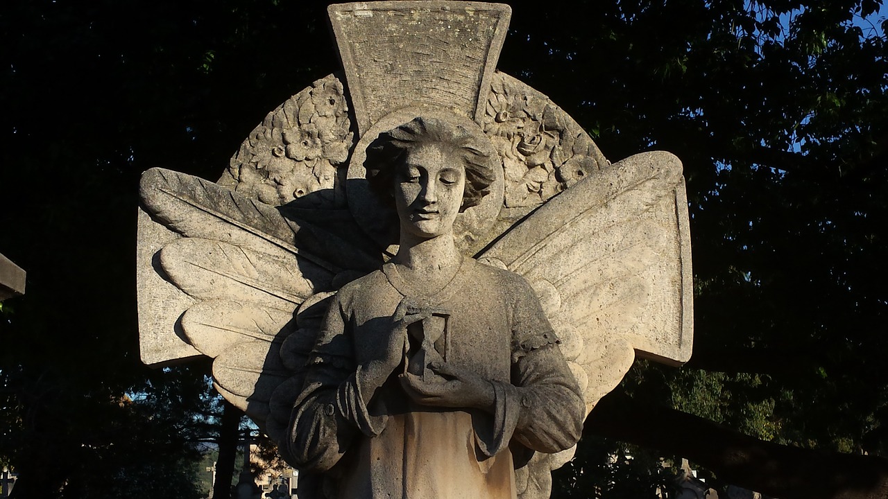 angel cemetery sculpture free photo