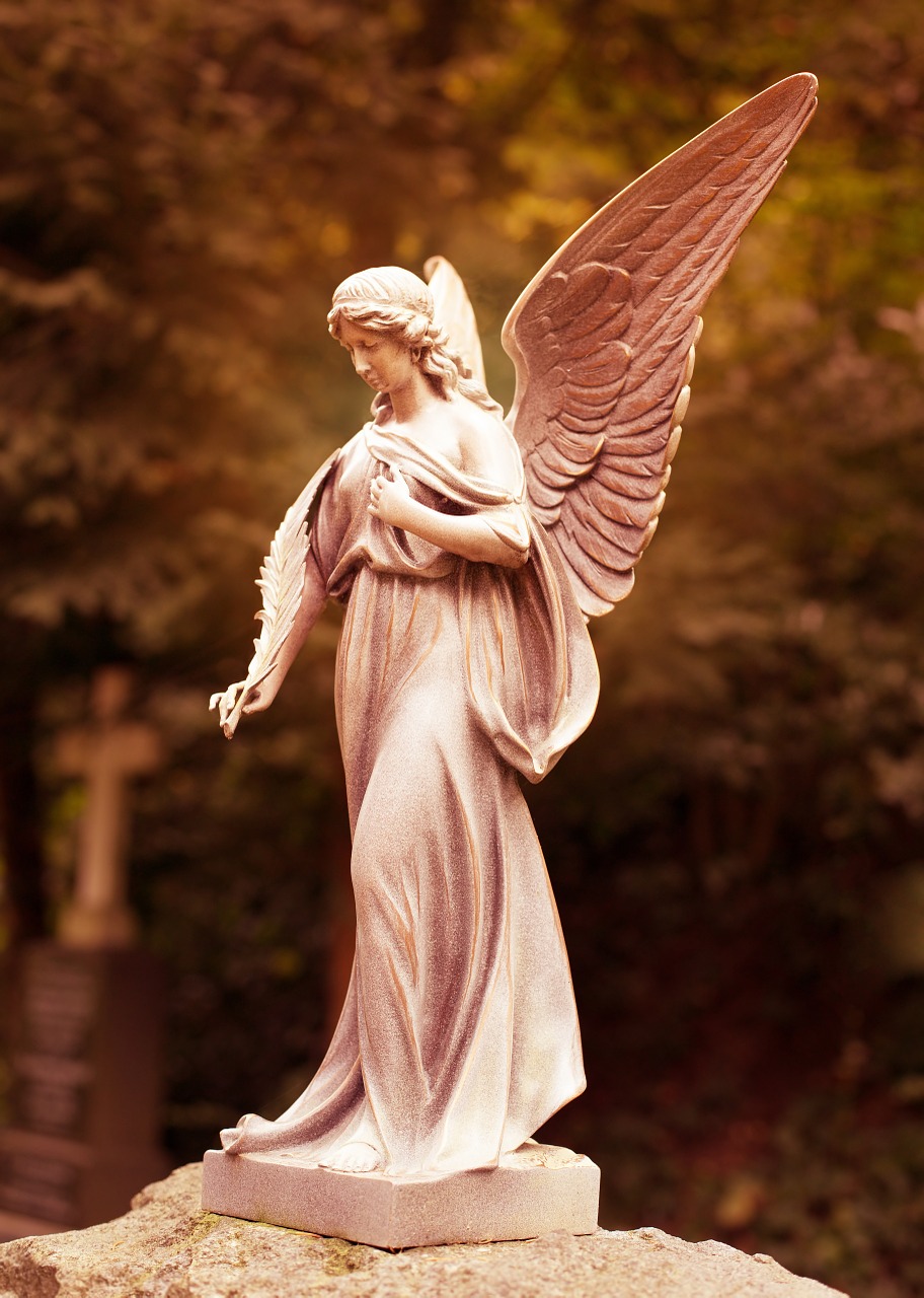 angel cemetery statue free photo