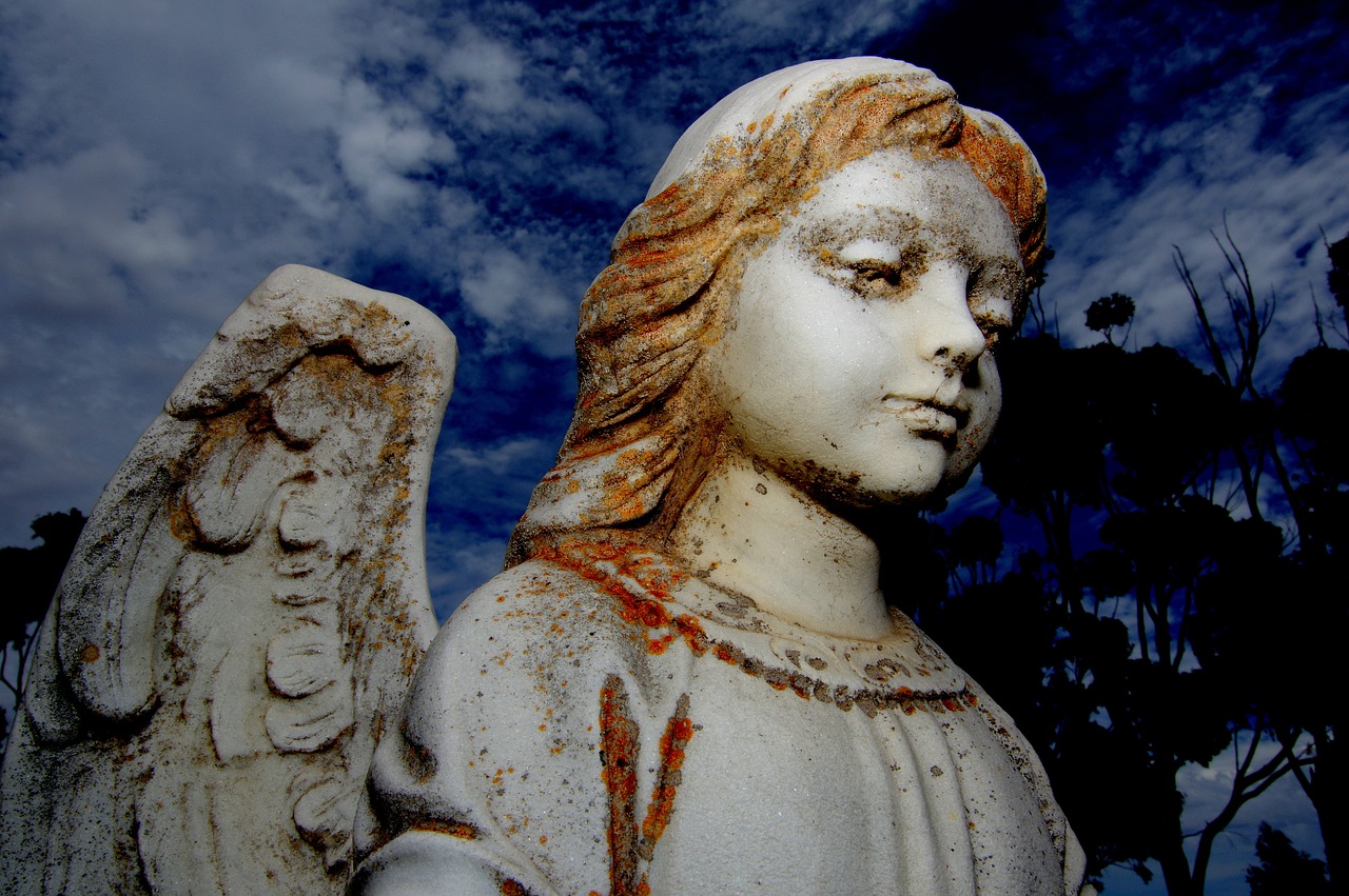 angel memorial tombstone free photo