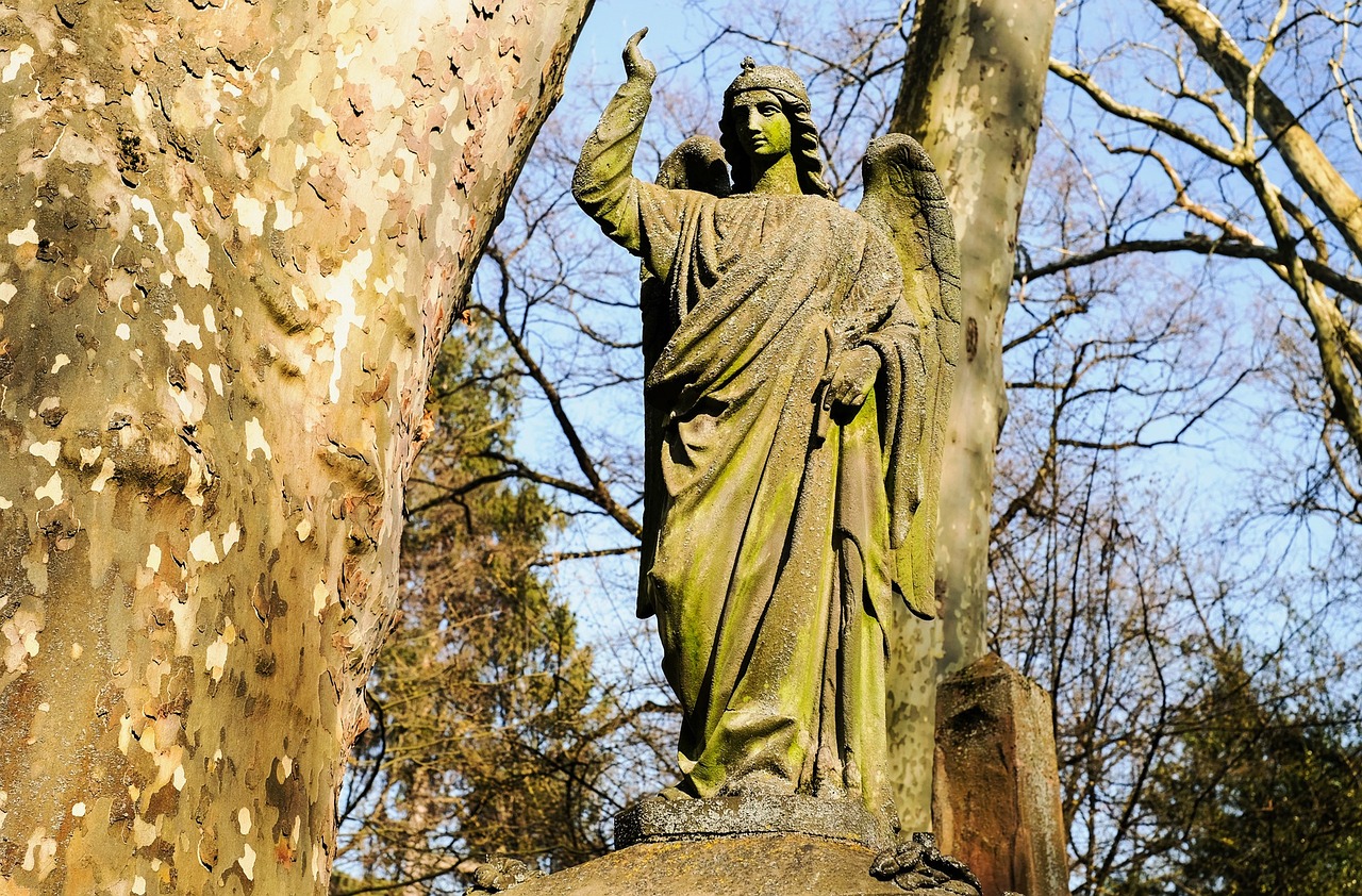 angel stone sculpture free photo