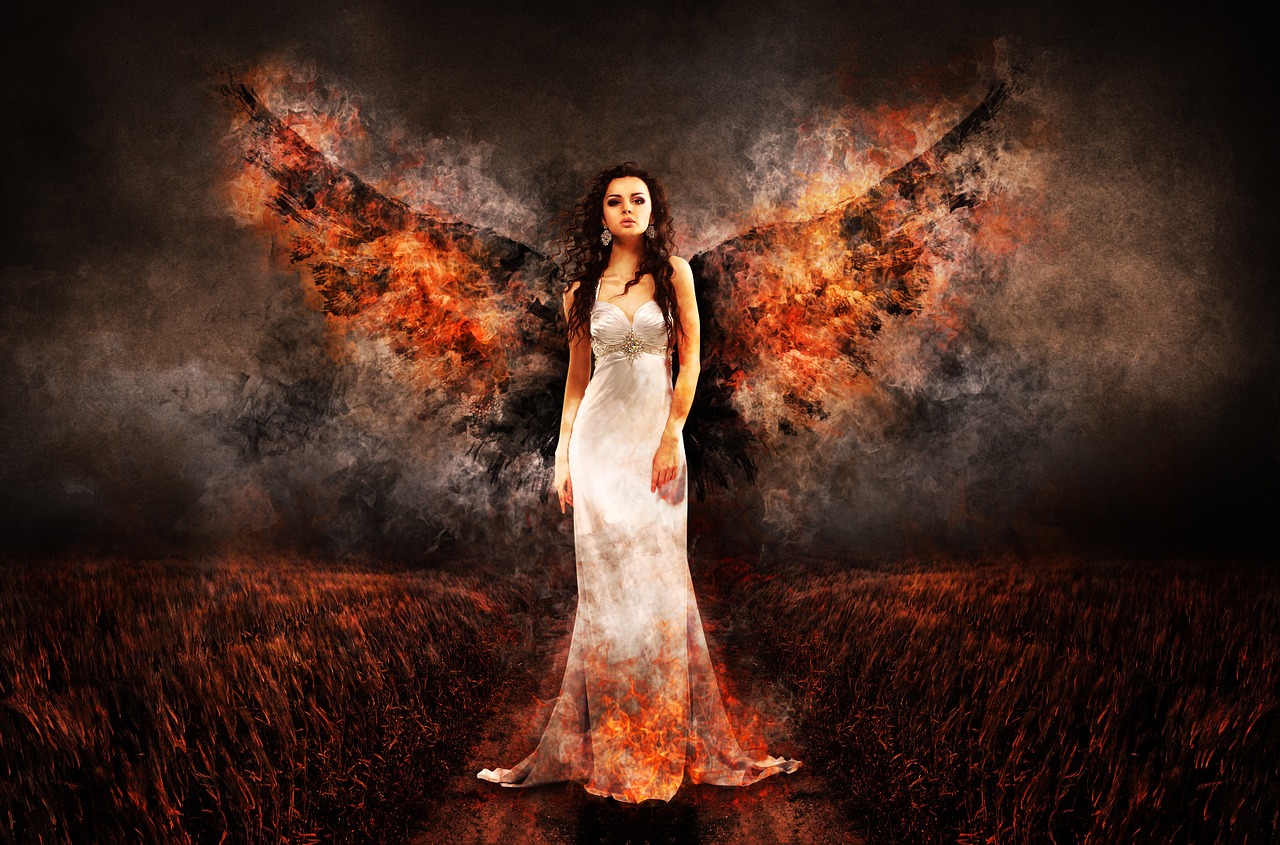 angel woman wing free photo
