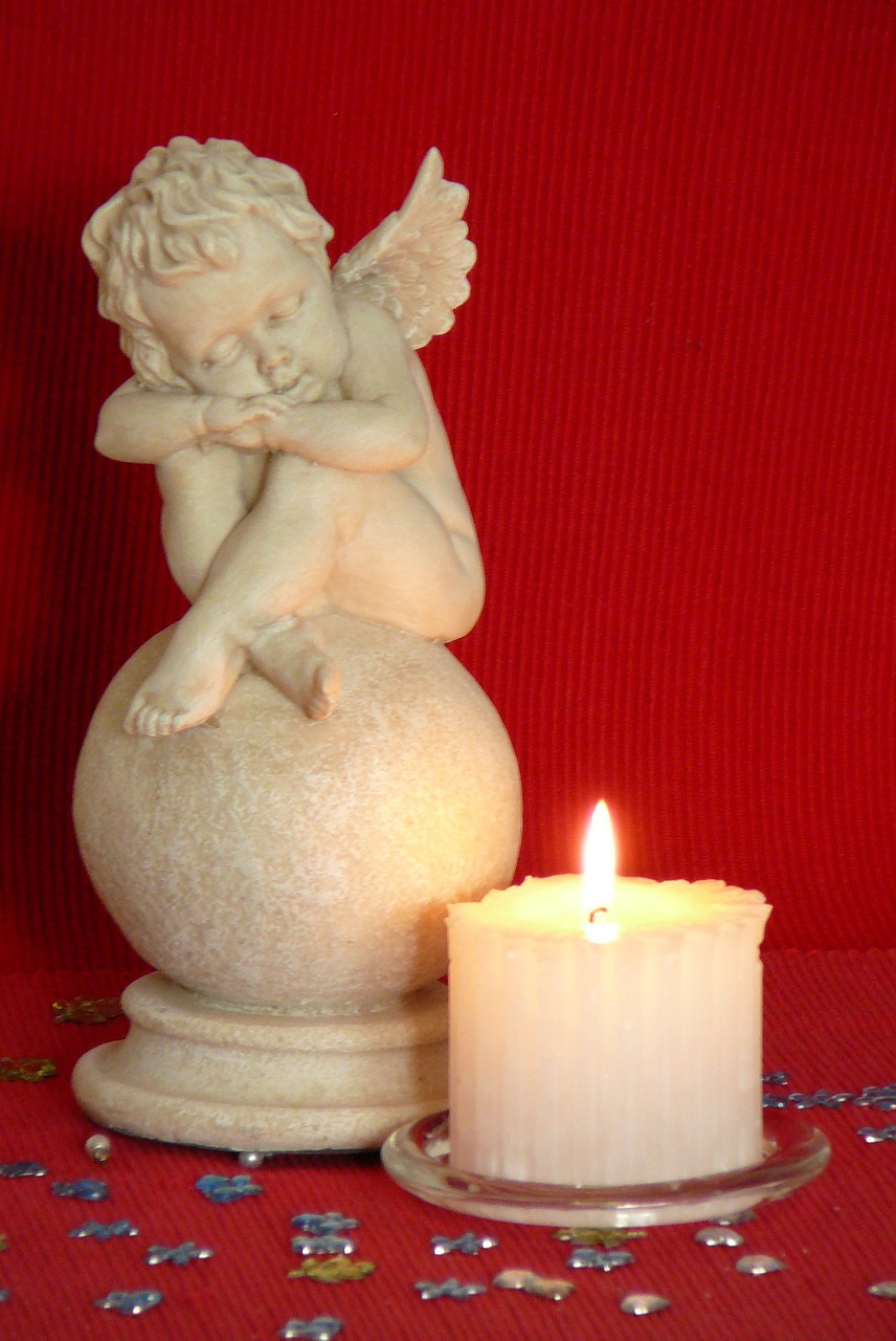 angel christmas candle free photo