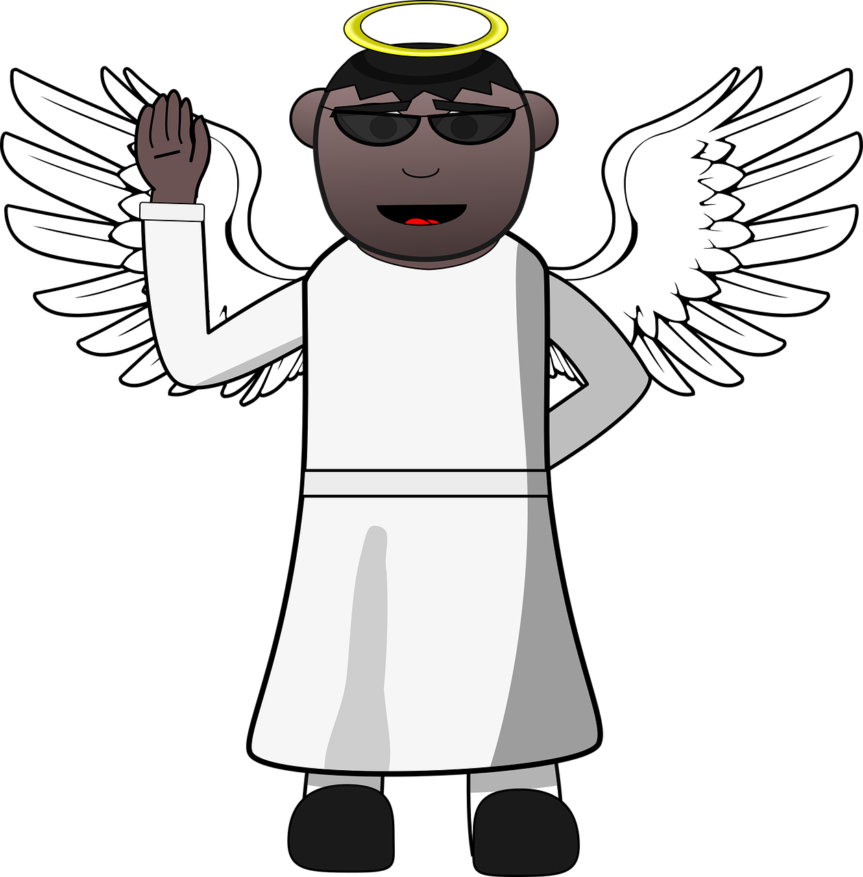 angel sunglasses cartoon free photo