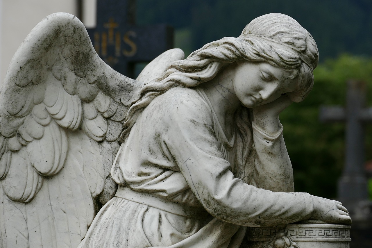 angel cemetery sculpture free photo