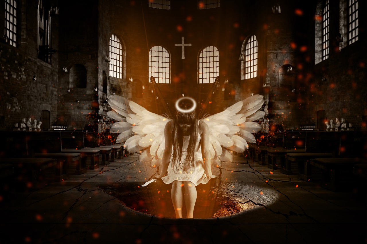 angel hell church free photo