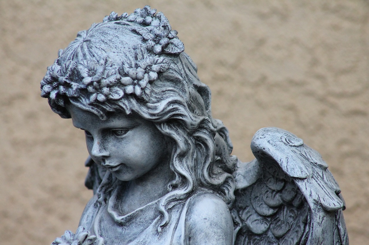 angel garden art sculpture free photo