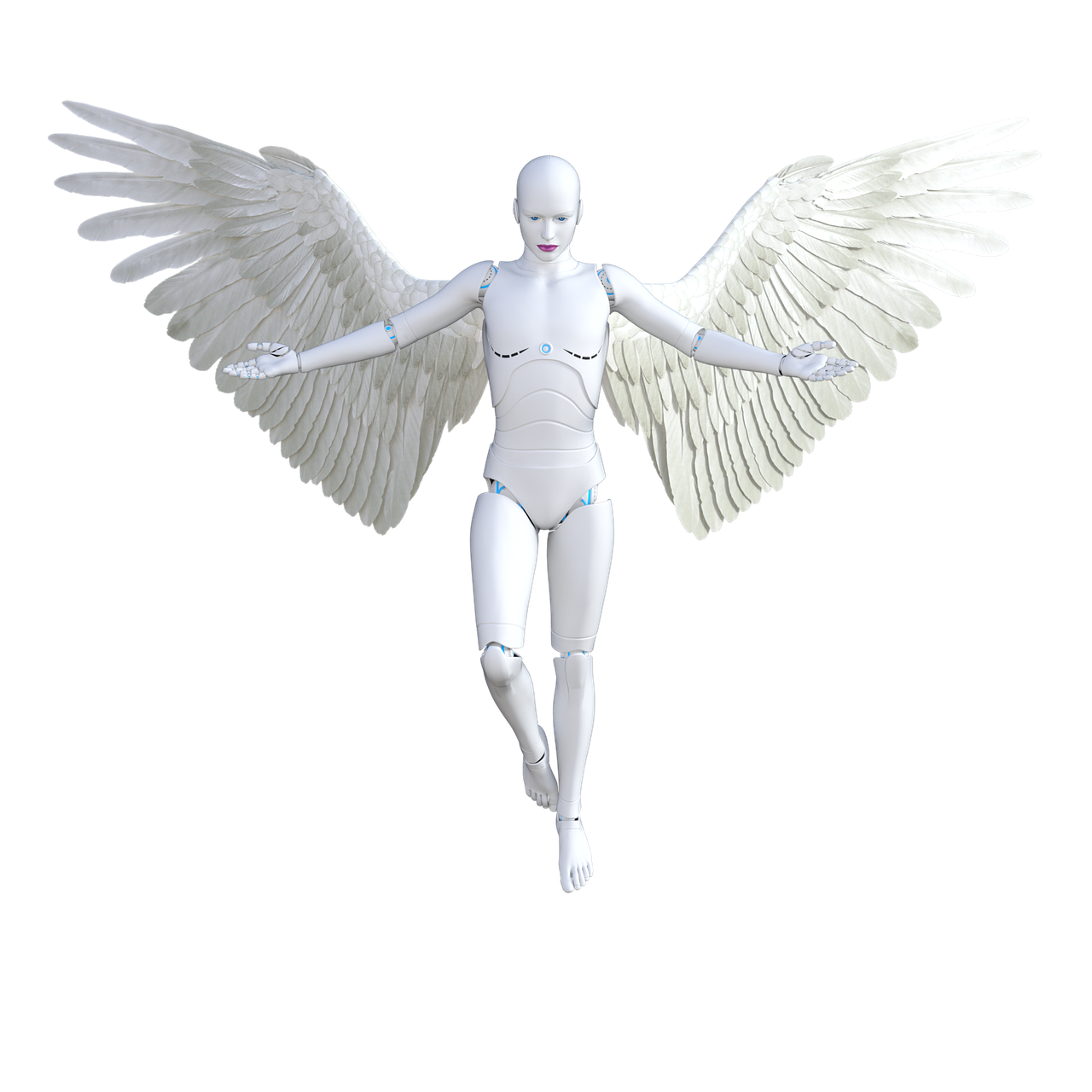 angel robot female free photo