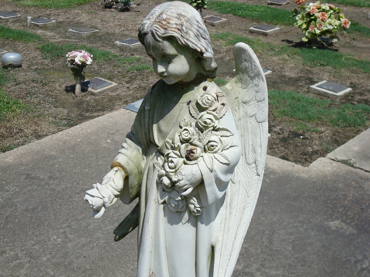 angel cemetery statue free photo