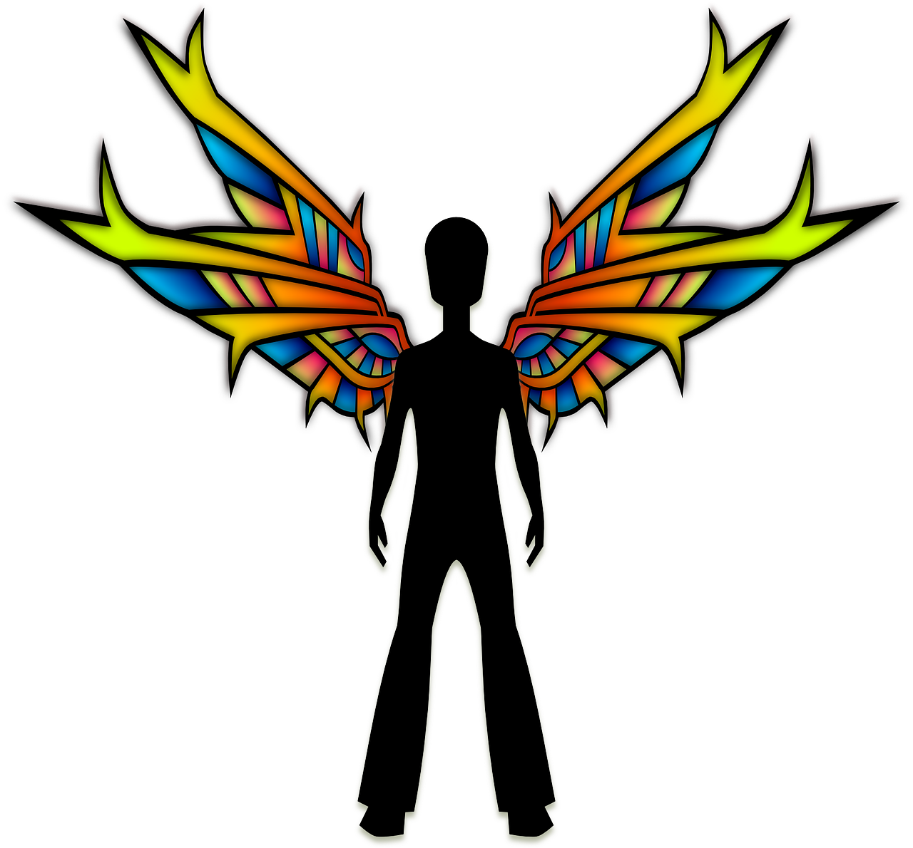 angel colorful male free photo