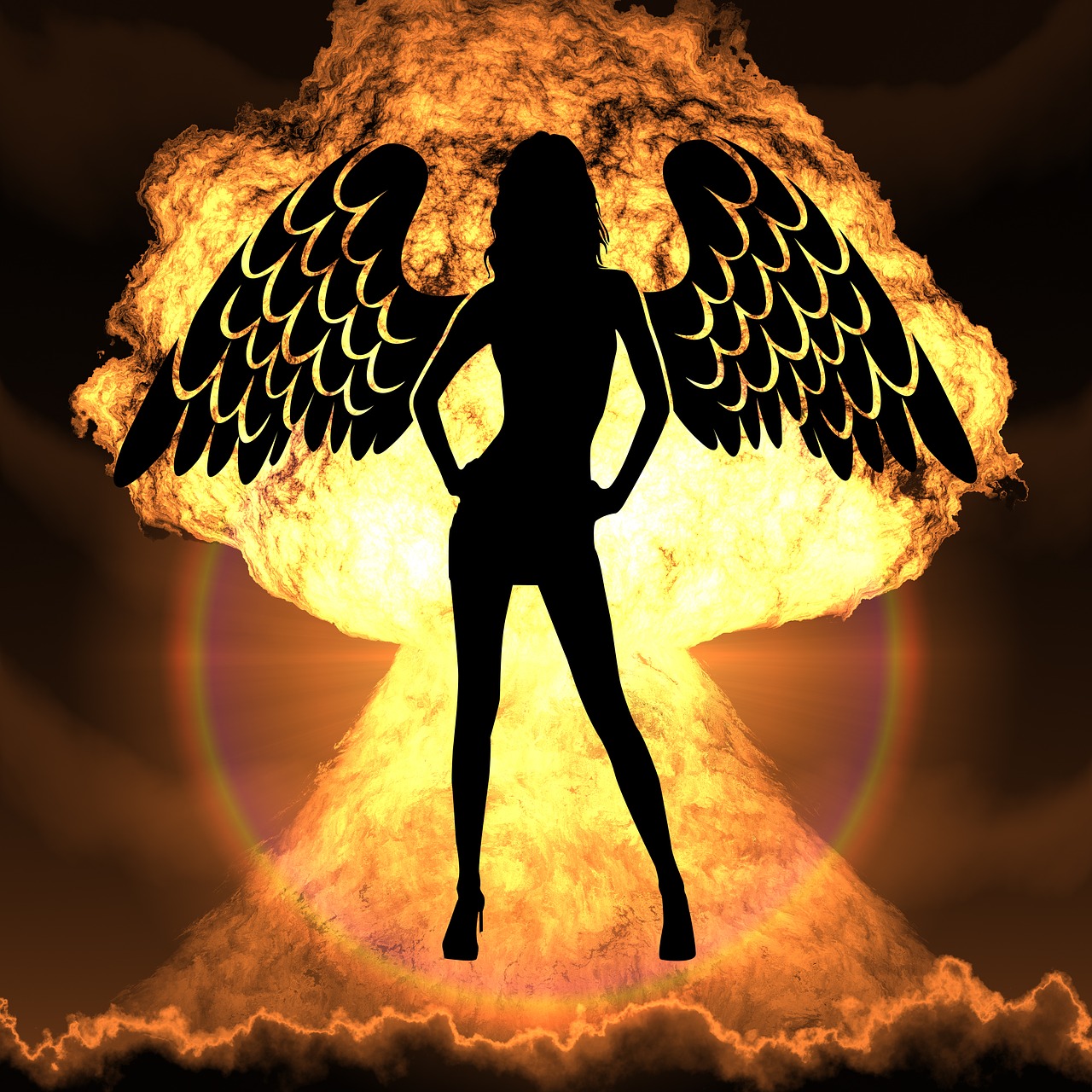 angel angel of doom gothic free photo