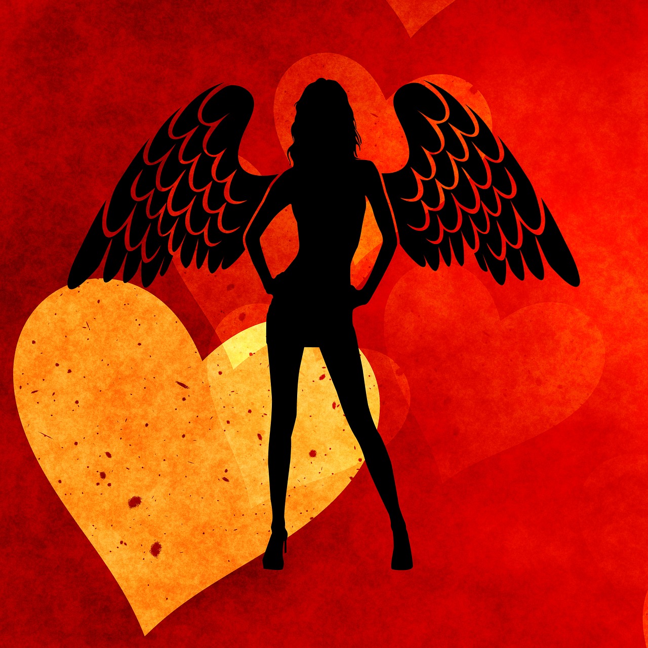 angel heart love free photo