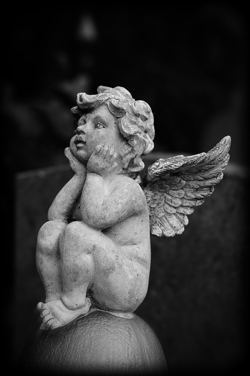 angel wings grave free photo