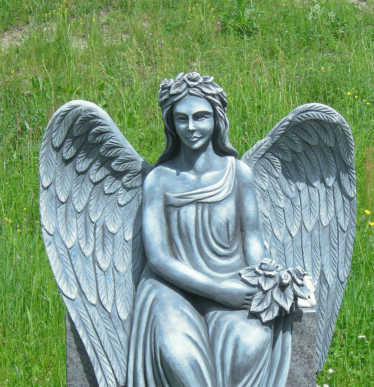 angel sculpture nature free photo