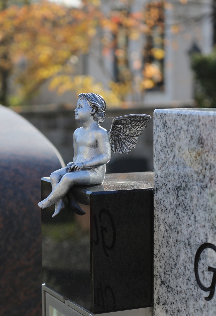 angel figure cemetery free photo