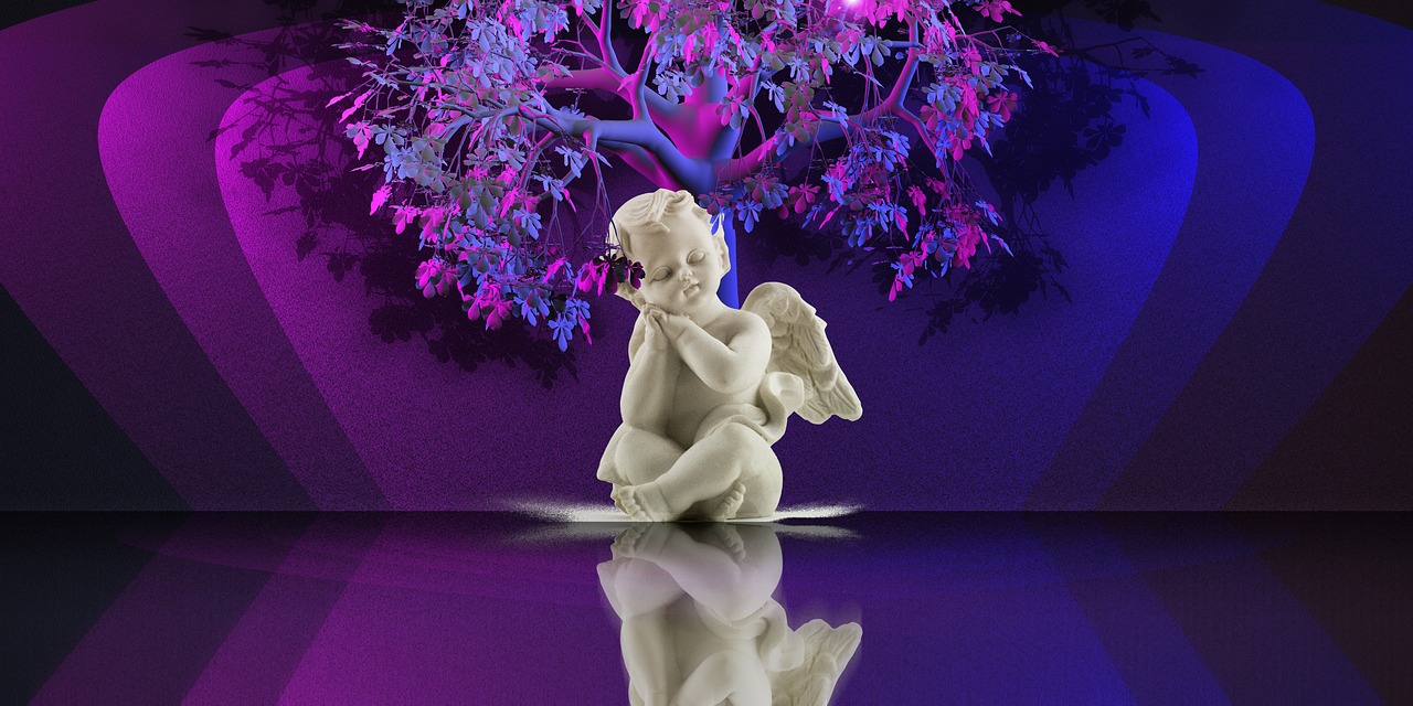 angel tree purple free photo