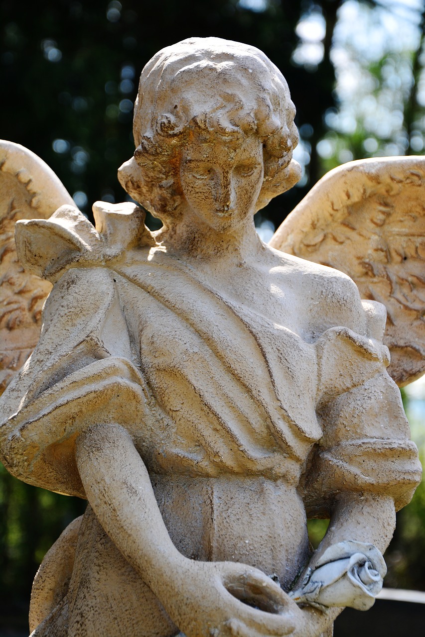 angel cemetery sculpture free photo