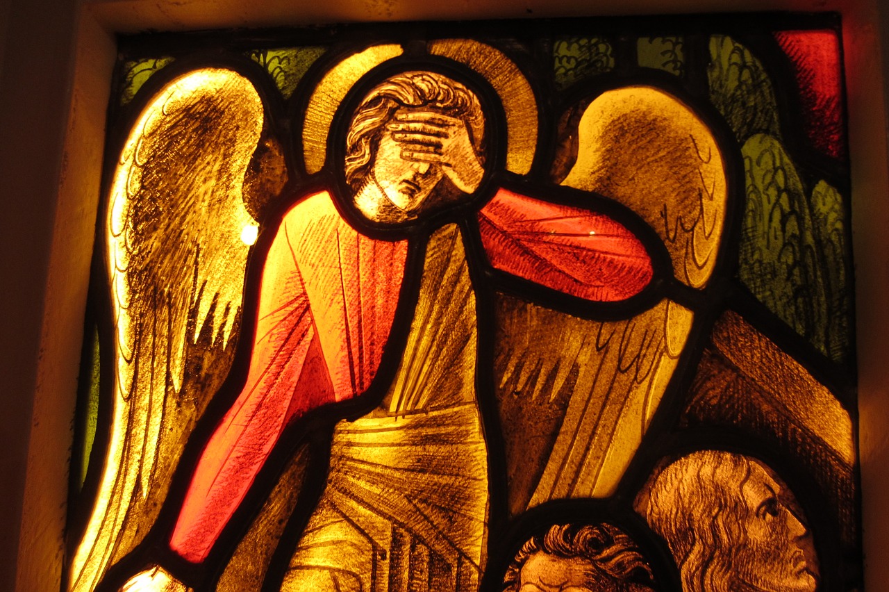 angel stained glass free photo