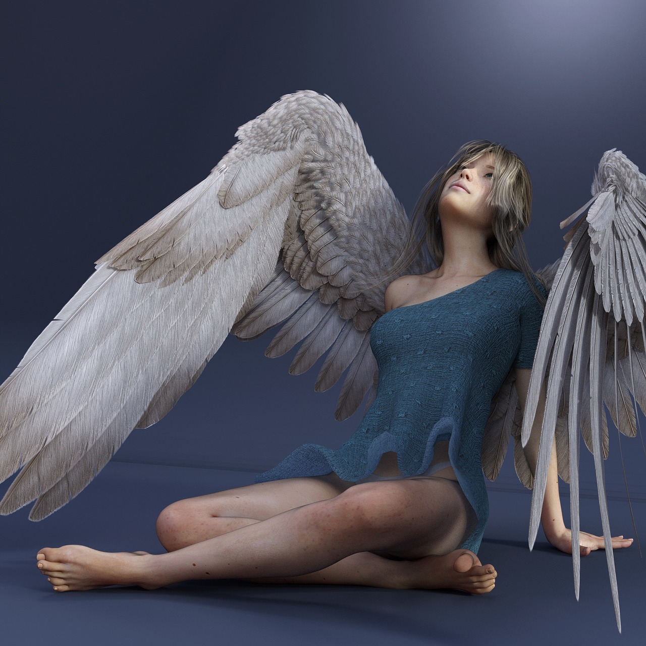 angel wing woman free photo