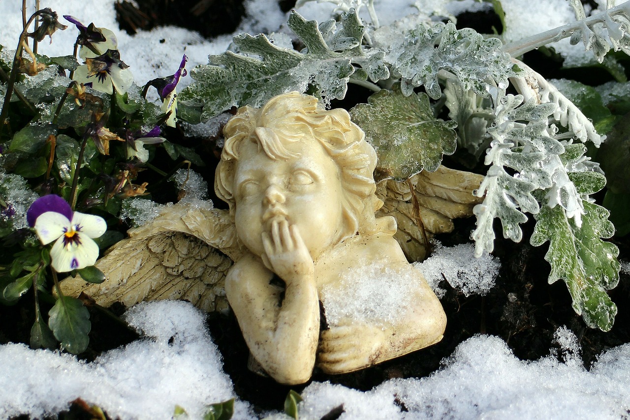 angel figure winter free photo