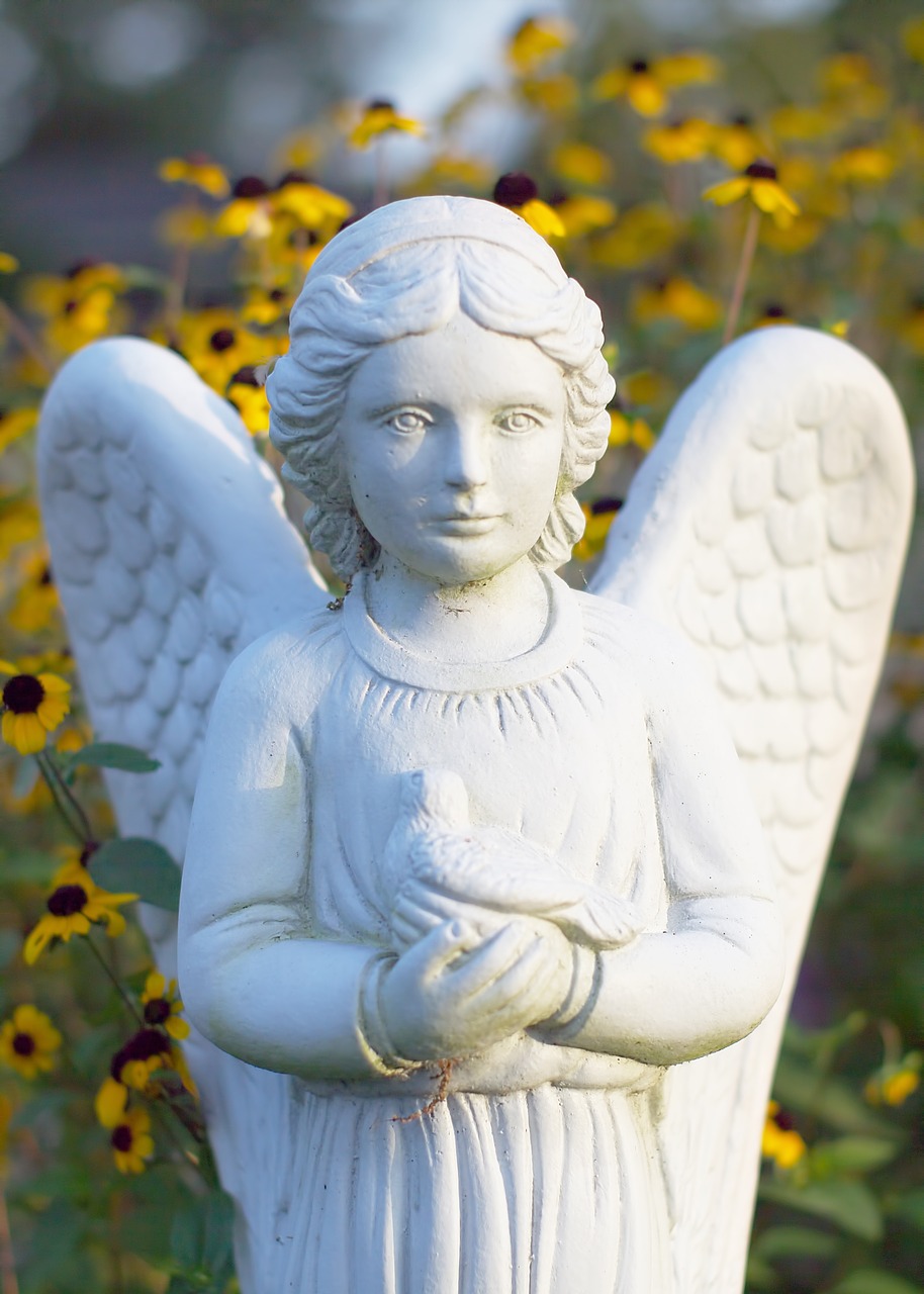 angel flower statue free photo