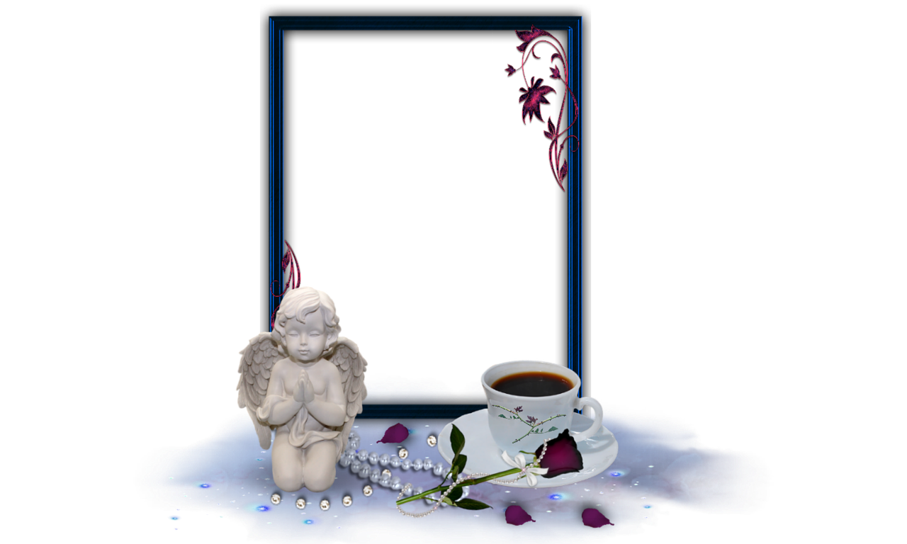 angel frame good morning free photo