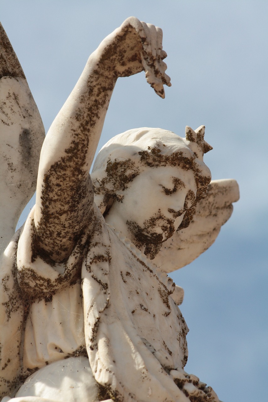 angel graveyard statue free photo