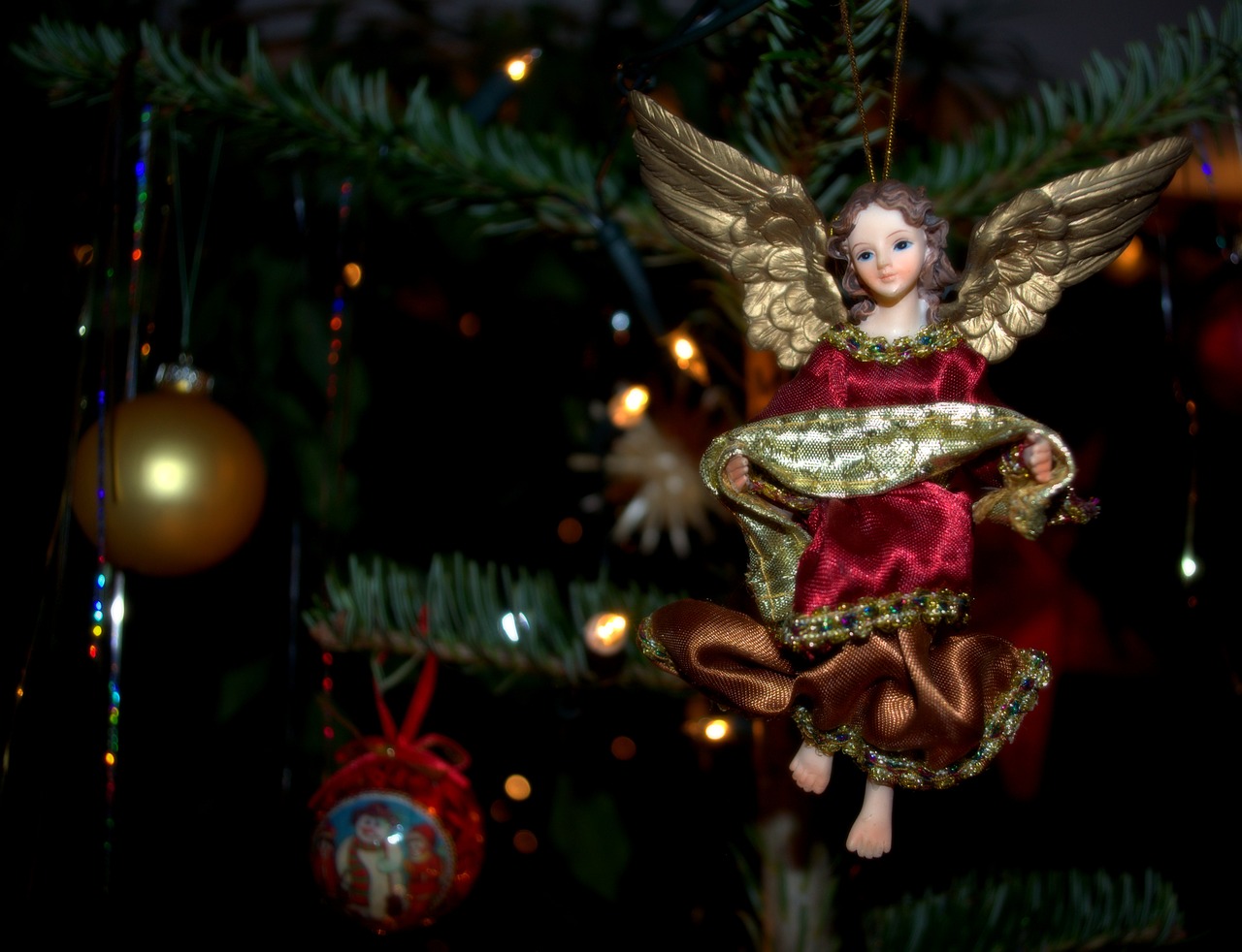 angel christmas christmas ornaments free photo