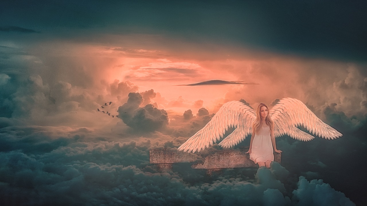 angel  wing  clouds free photo