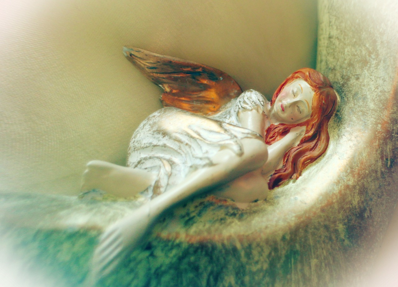angel sleeping dreaming free photo