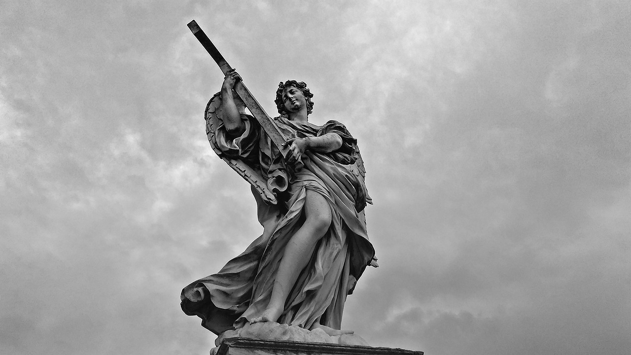 angel  rome  statue free photo