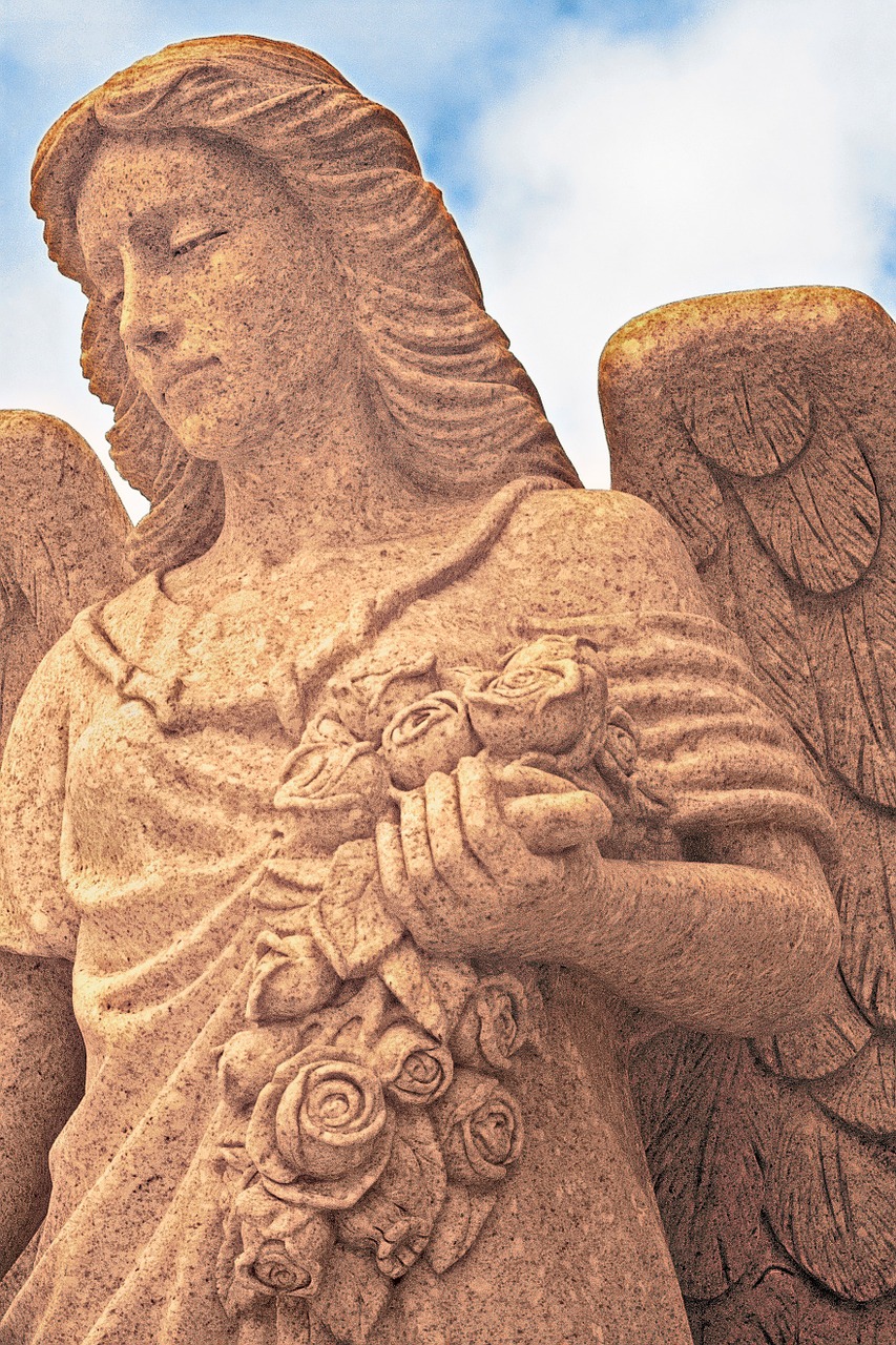 angel statue cemetery free photo