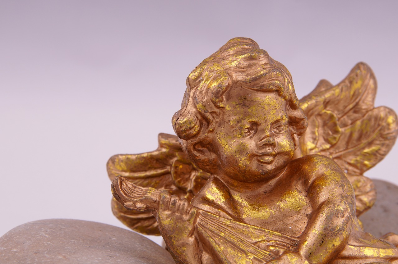 angel  gold  cherub free photo