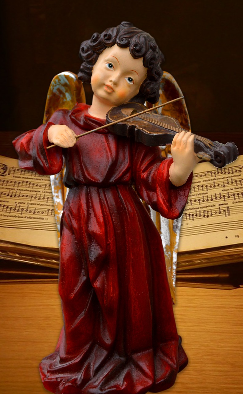 angel  once notebook  violin free photo