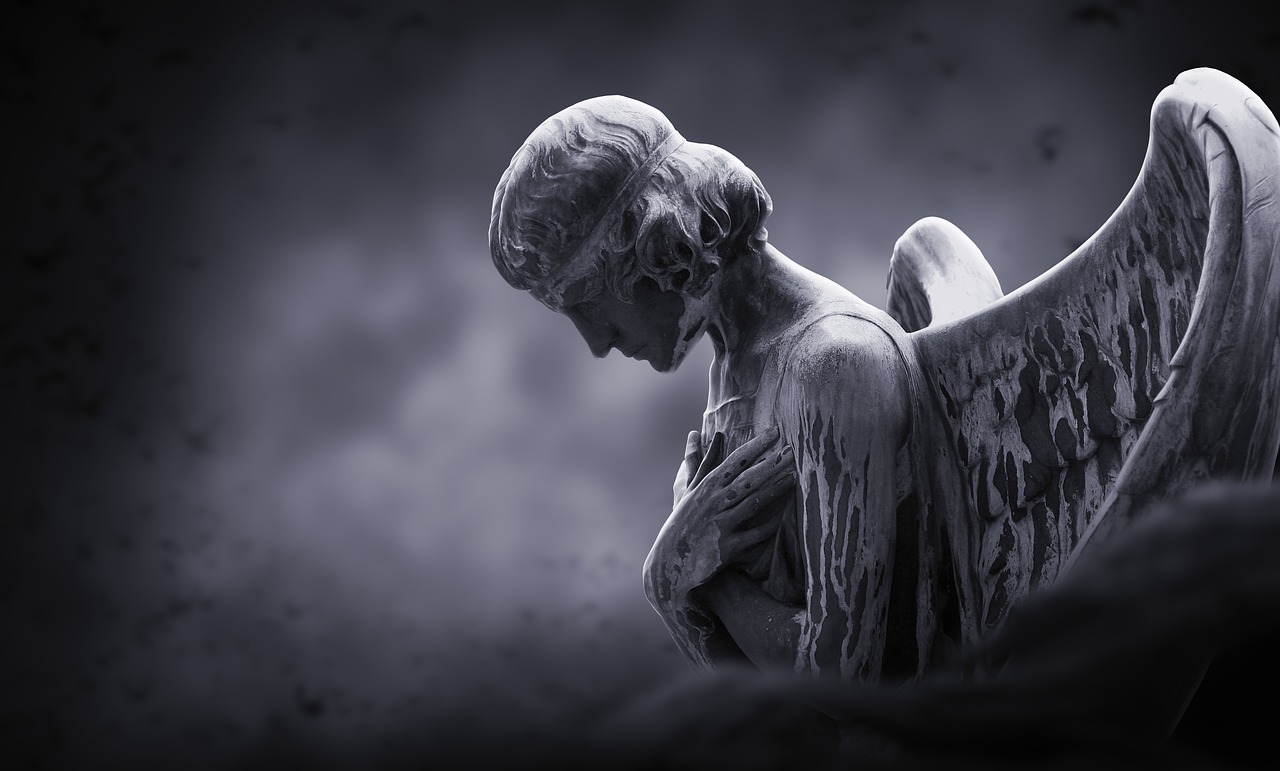 angel  gloomy  moon free photo