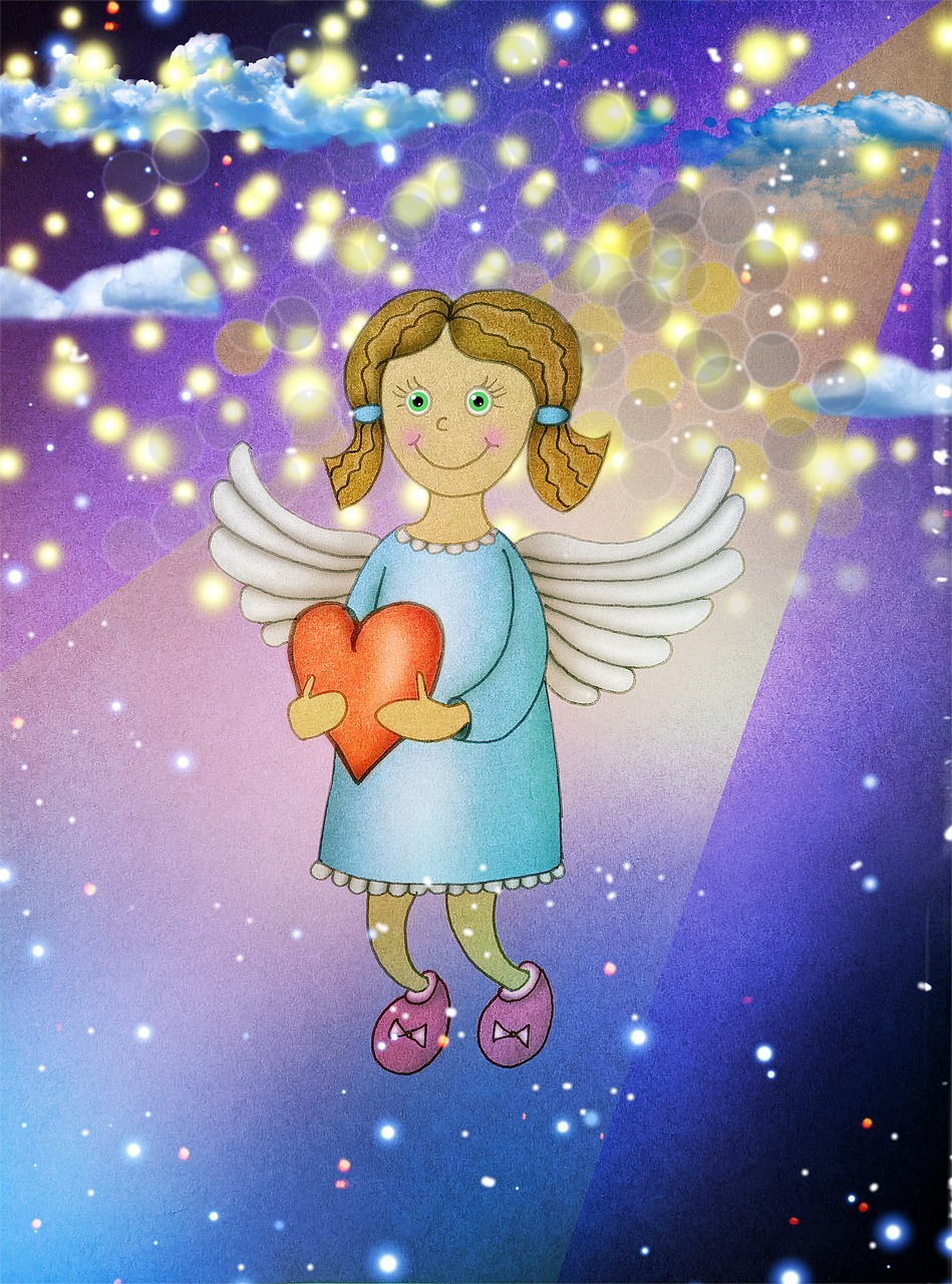 angel  heart  sky free photo