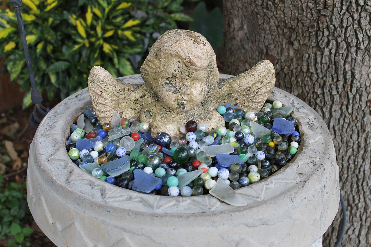 angel marbles garden free photo
