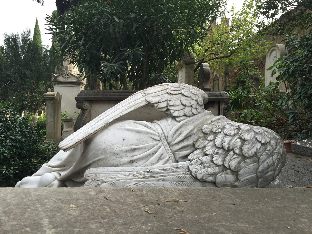 angel cemetery rome free photo
