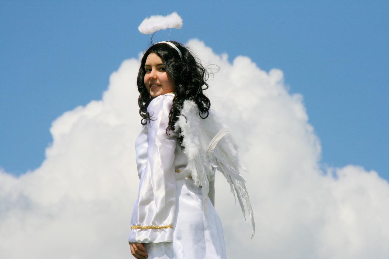 angel cloud wings free photo