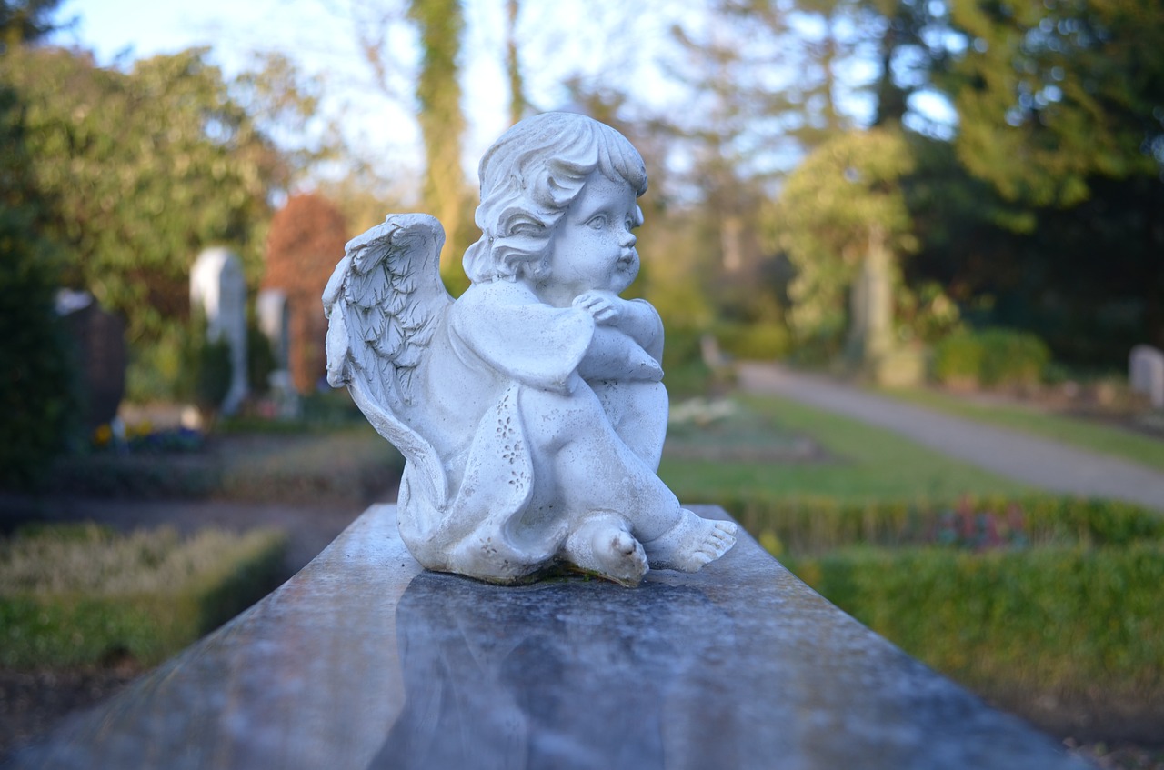 angel cemetery tombstone free photo