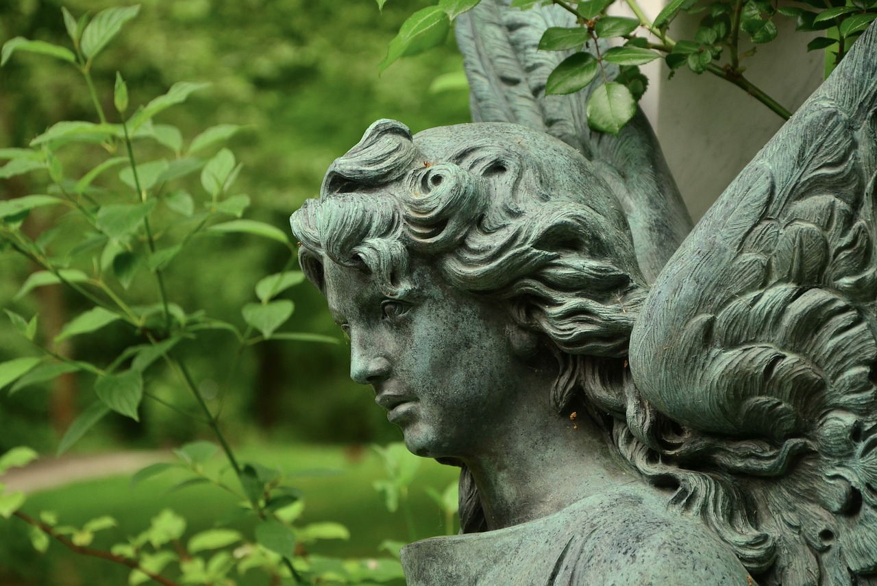 angel sculpture cemetery free photo