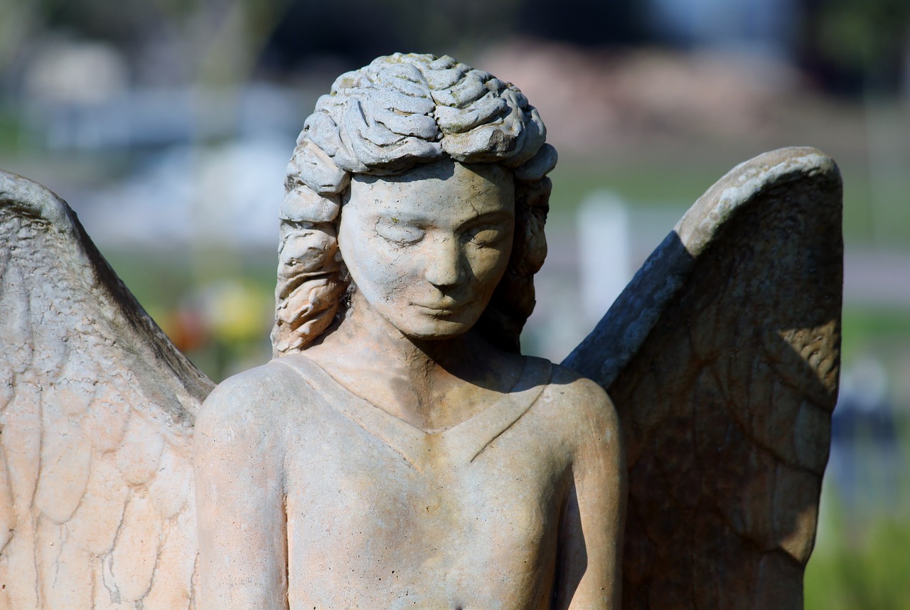 angel stone figure decoration free photo